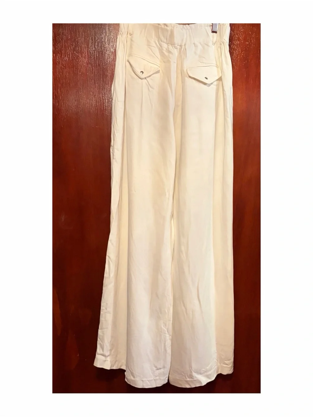 Women’s Tracy Reese Cream Wide-Leg Dress Pants
